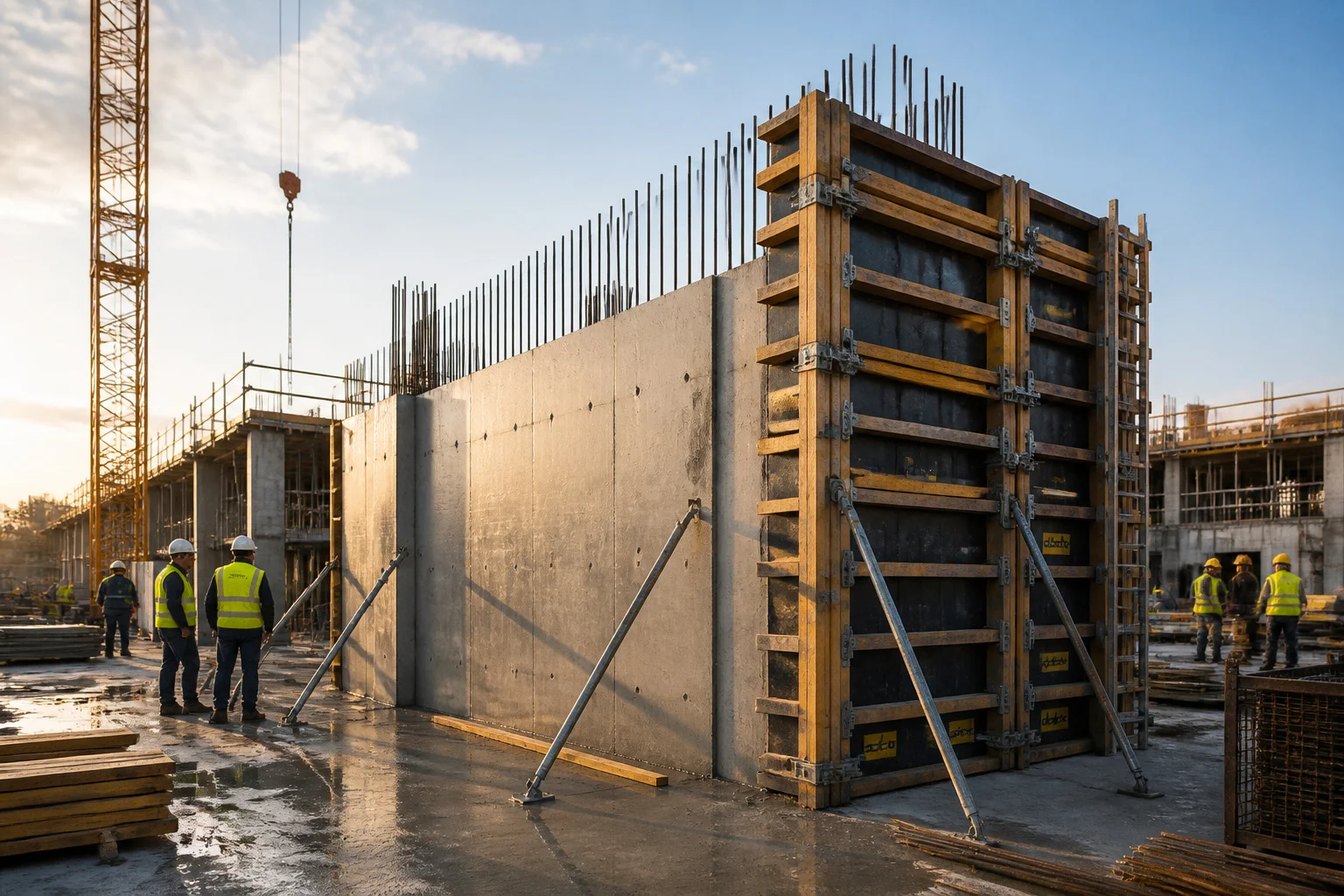 Construction dun mur en beton