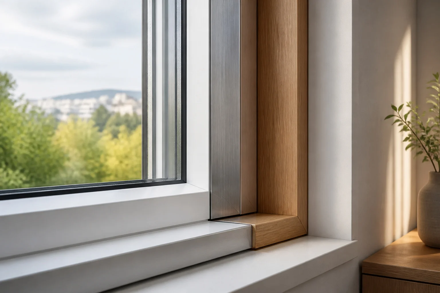 Cadre de fenetre moderne pvc metal bois