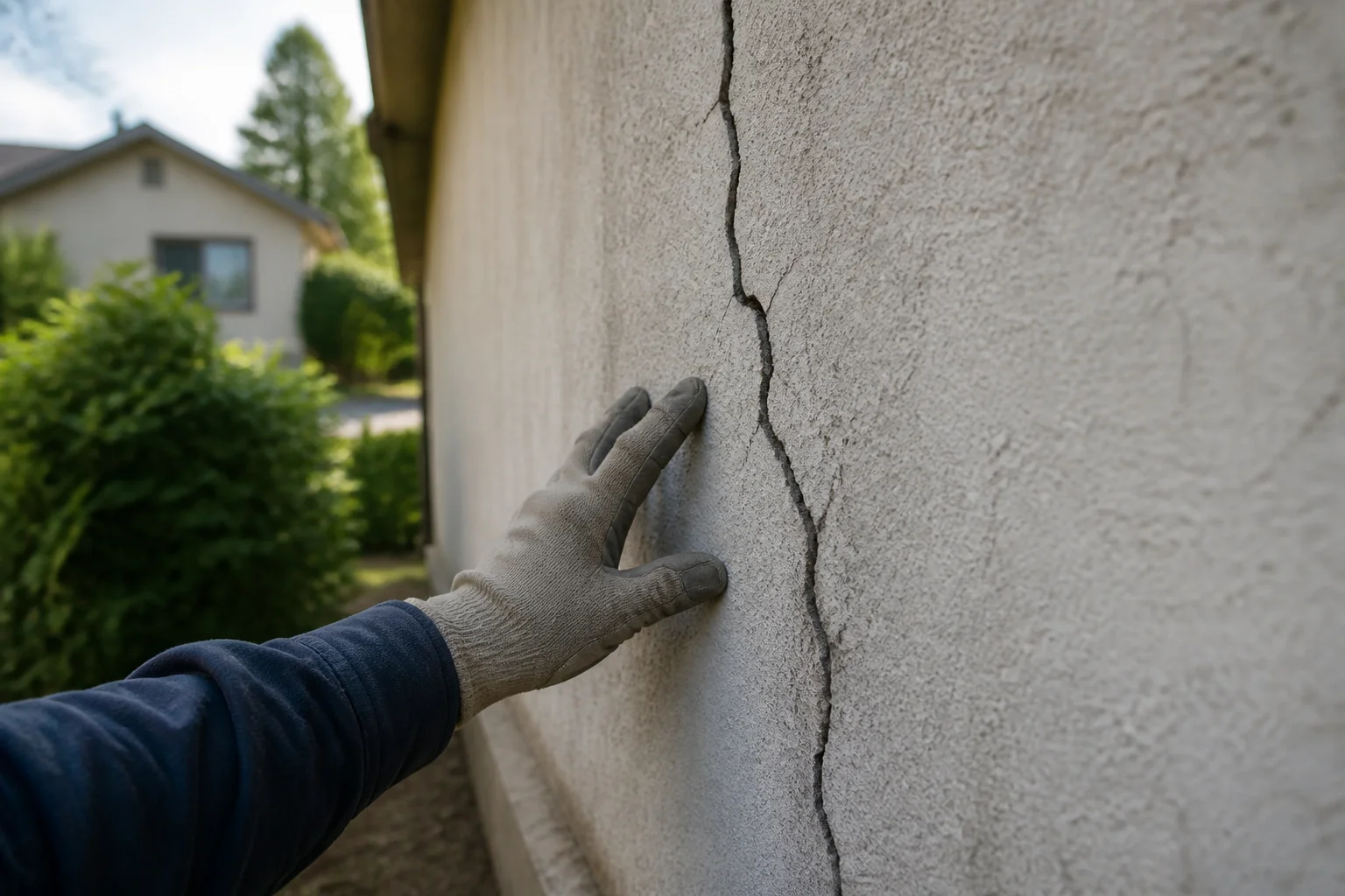 Fissure sur un mur de batiment