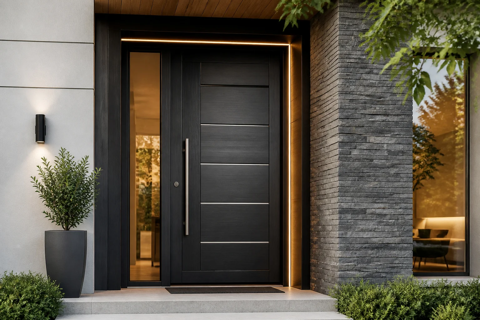 Porte dentree moderne et futuriste