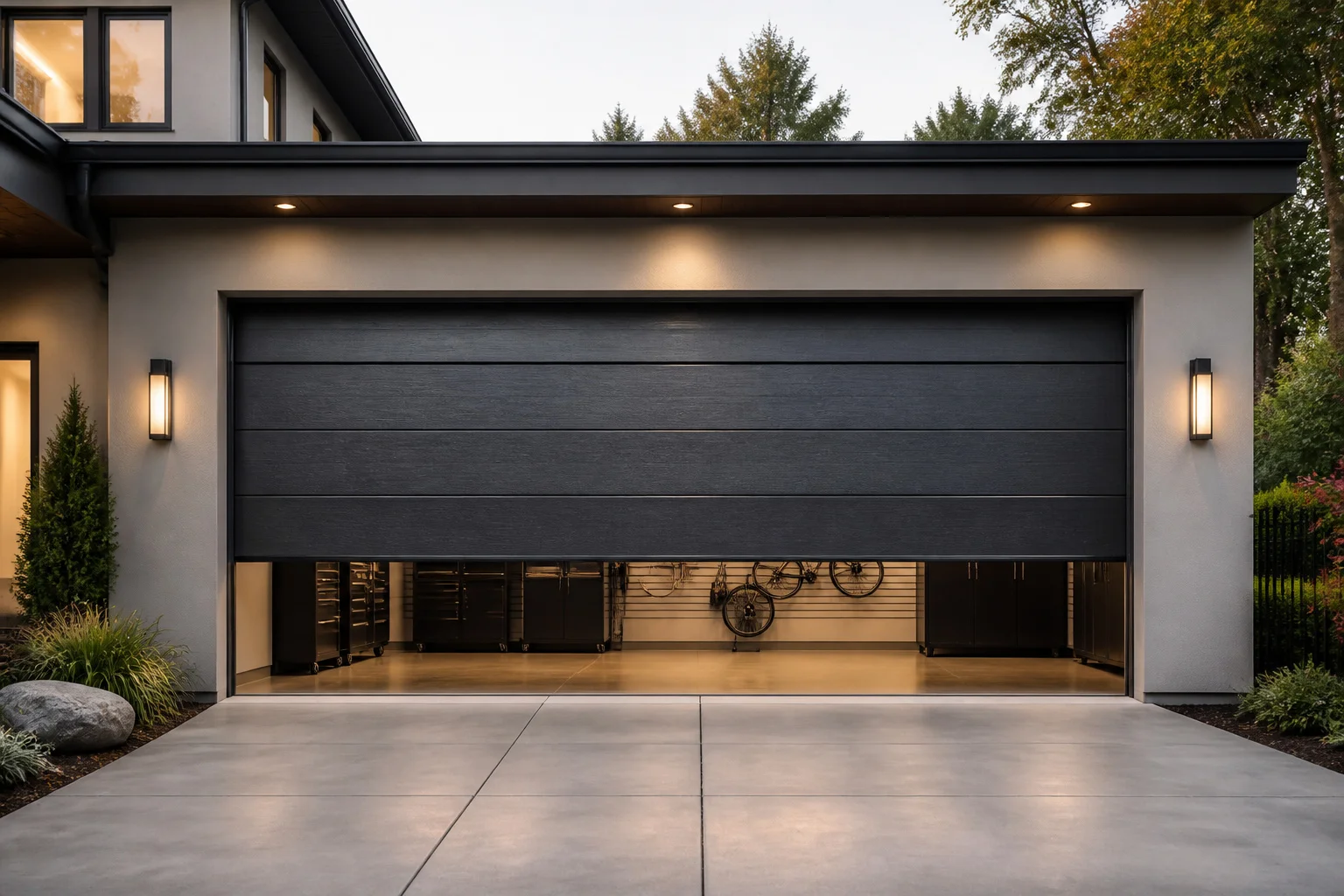 Porte de garage moderne anthracite